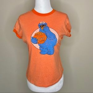 Junk Food Orange Cookie Monster Ringer 